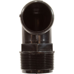 Waterway Plastics 411-6521 Pool Plumbing Parts 1.5 MPT & Hose Barb Black Elbow