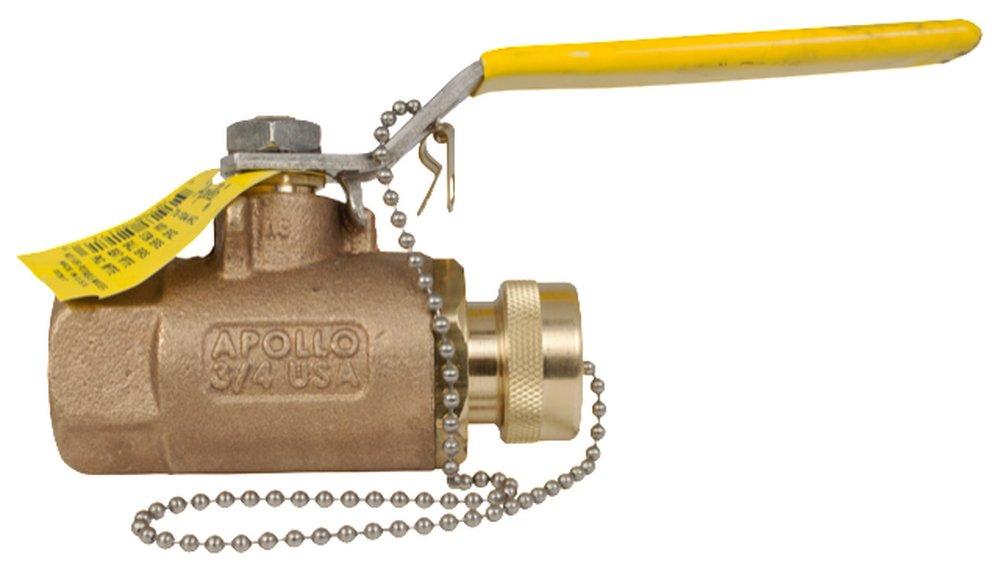 Apollo Valves 70105HC 70-100 Series 1 x 3/4 in. PTFE Bronze Standard Port Threaded x NPSH 600# Ball Valve