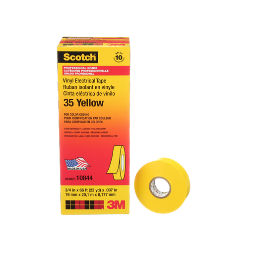 3M 3M 7000006096 Scotch Vinyl Electrical Tape 35 0.75 in x 66 ft (Roll)