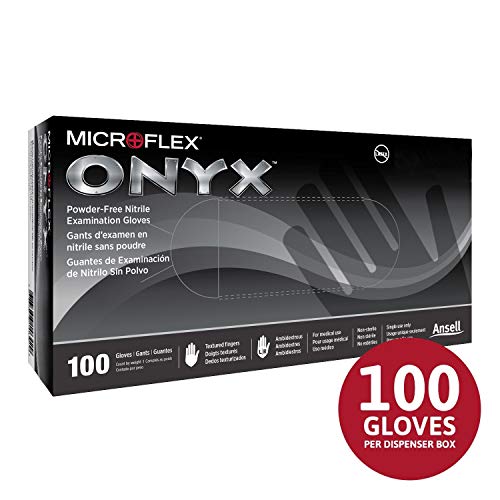 Microflex N644 Onyx Nitrile Exam Gloves X-Large 100 Gloves