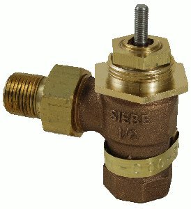 Schneider Electric VB-7211-0-3-08 Series Vb-7000 Two-Way Globe Valve Body Union Angle Pipe End Connection Stem Up Open Brass Plug 1 Port Size