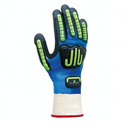 SHOWA 377IPM-07 Full Nitrile Coated Work Glove with Impact Protection, Hi-Vis, Medium