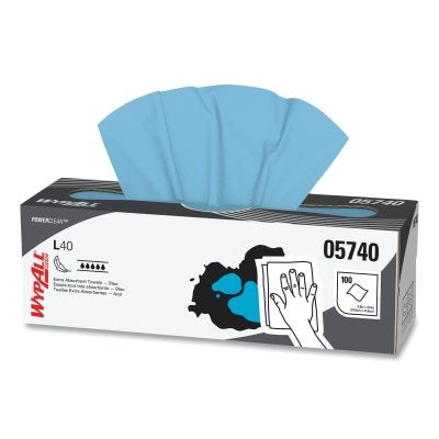 Kimberly-Clark Professional 5740 L40 Towel Blue 16.4 in x 9.8 in Pop-Up Box 1 Ply 100 Sheets/BX 900 Sheets Total