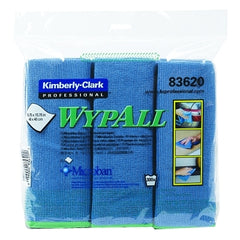 Kimberly-Clark Professional 83620 WypAll Microfiber Cloths 15.75 in x 15.75 in Blue 6 EA/BG