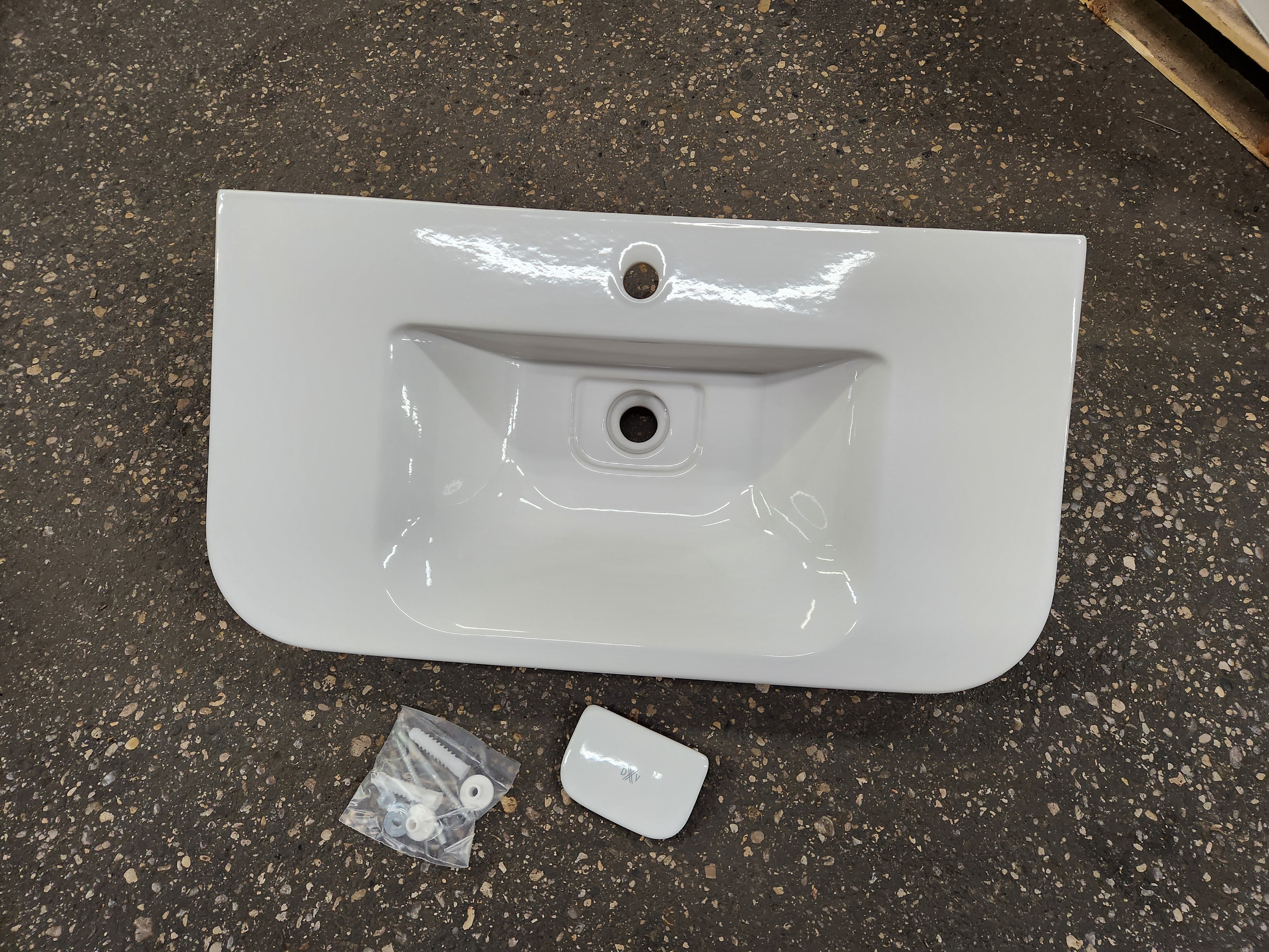 American Standard D20077001.415 Equility 33 1/2 Rectangular Wall Mounted Bathroom Sink With Overflow