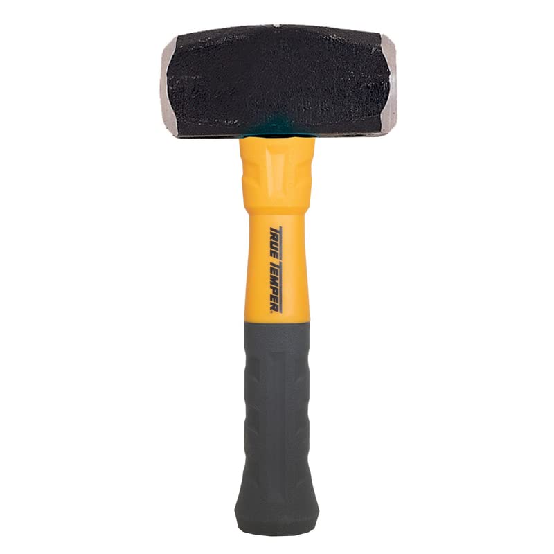 True Temper 20188300 Toughstrike Double-Face Hand Drill Hammer 3 lb 10.5 Inches Fiberglass Handle