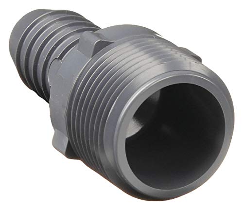 Lasco 1436212 PVC Reducing Male Adapter Insert x MNPT 1-1/4 x 1-1/2 Pipe Fitting