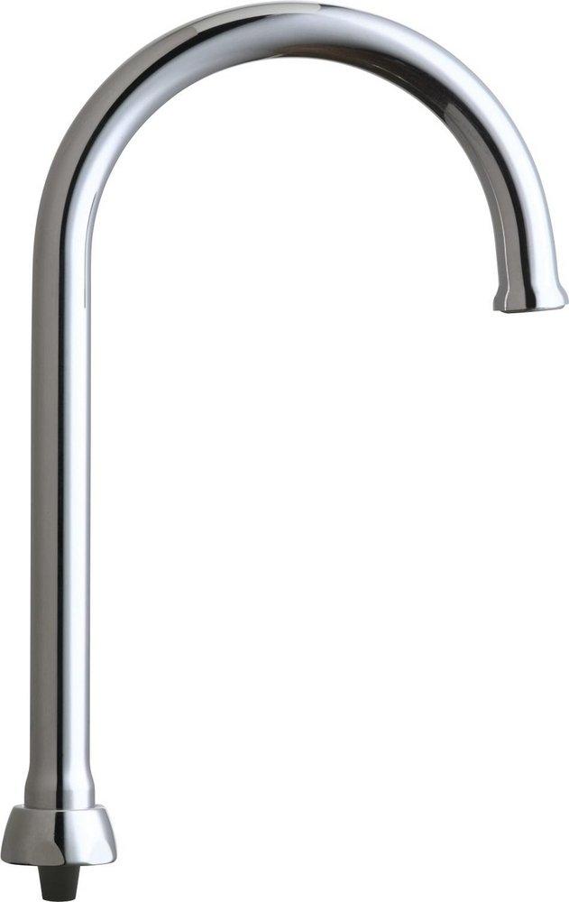 Chicago Faucets GN2FCJKABCP 1-Hole Gooseneck Lavatory Spout in Polished Chrome