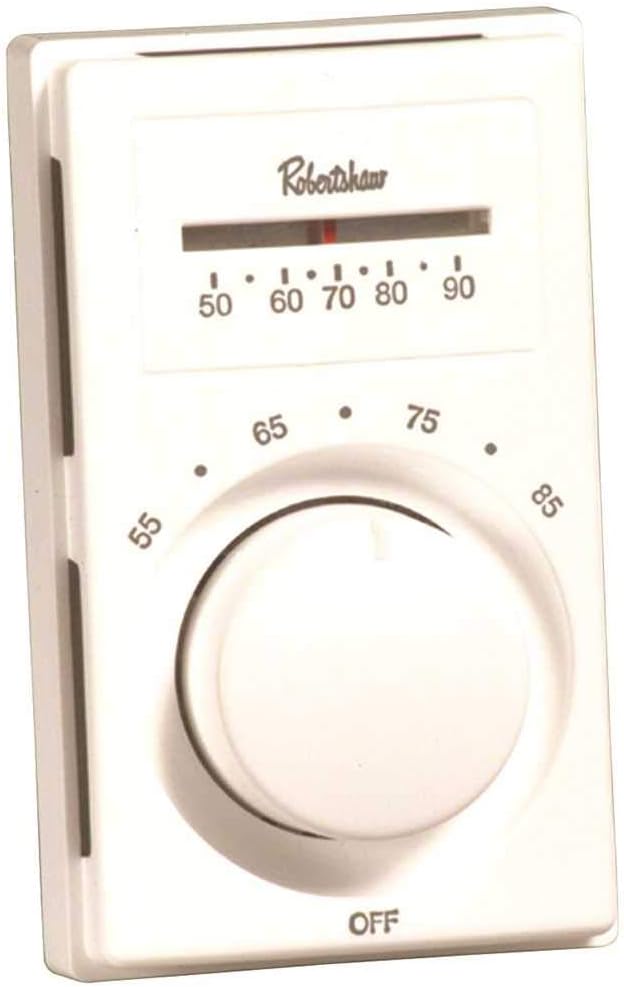 Robertshaw 801 Line Voltage Thermostat with Single-Pole Single-Throw Heat Only