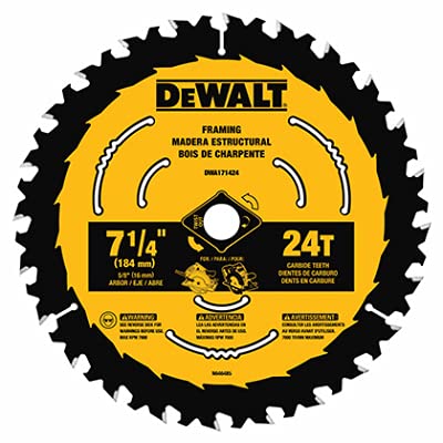 DEWALT DWA171424 Circular Saw Blade 7-1/4 in 24-Tooth Replacement MPN