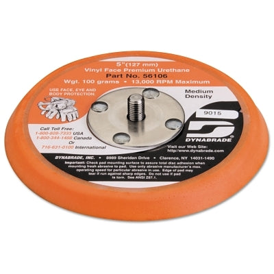 Dynabrade 56106 Non-Vacuum Disc Pad 5 in x 5/16 in - 24, Black