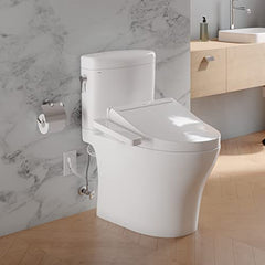 TOTO MW4363074CEMFGN#01 Aquia IV Cube Two-Piece Toilet with C2 Washlet Seat Included