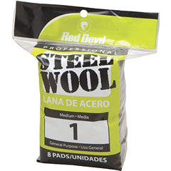 Red Devil 0324 Steel Wool Medium Grade #1 (Pack of 8)