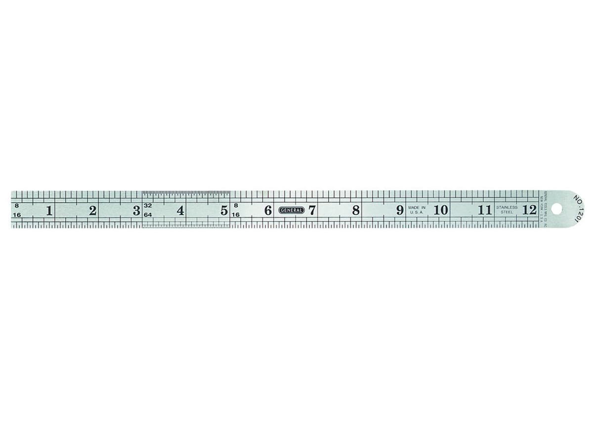 General Tools 1201ME 12-inch Flex Precision Stainless Steel Ruler