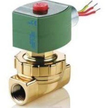 ASCO 8220G406 Solenoid Valve 120V AC Brass Steam and Hot Water 1/2 Inch NPT Normally Closed