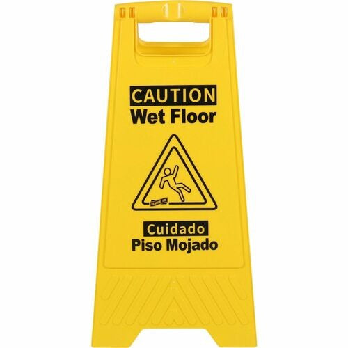 GENUINE JOE Genuine Joe GJO85117 Wet Floor Caution Sign Bilingual