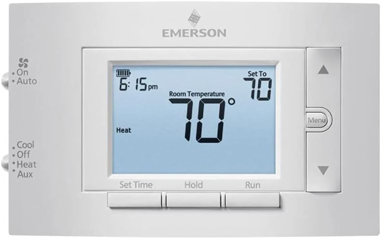 White-Rodgers 1F83H-21PR Emerson 80 Series Programmable Heat Pump 4.5 Inch Display 2 Heat 1 Cool Dual Fuel Option