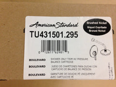 American Standard TU431501.295 Boulevard Shower Trim with Pressure Balance Cartridge