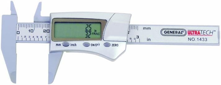 General Tools 1433 Fraction Plus Digital Fractional Caliper 3-Inch