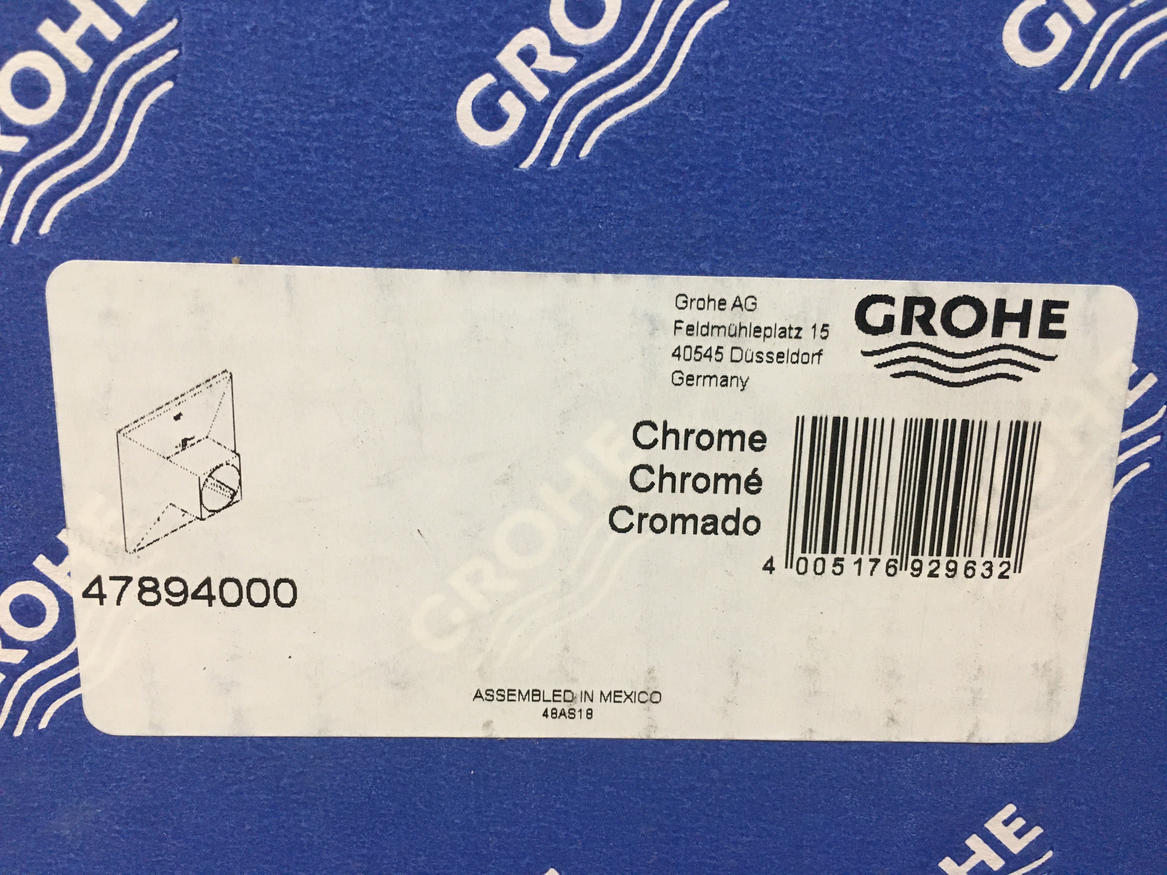 GROHE 47894000 Escutcheon Universal Trim Kit Chrome