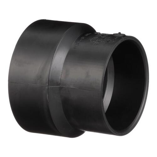 Charlotte Pipe ABS001170600 Plastic Pipe Adapter Coupling, ABS, 4 inch x 3 inch, Hub x Hub, Schedule 40