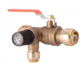 Sharkbite 25704LF Thermal Expansion Relief Valve 3/4 Inch Ball Valve Connect 1/2 Inch Relief Discharge Connect