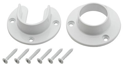 NATIONAL HARDWARE National Mfg S822-083 White Heavy Duty Closet Flange Set