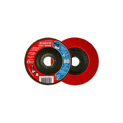 DIABLO Freud DCX045080N01F Flap Disc 4.5 in 80 Grit Steel 5 Pack
