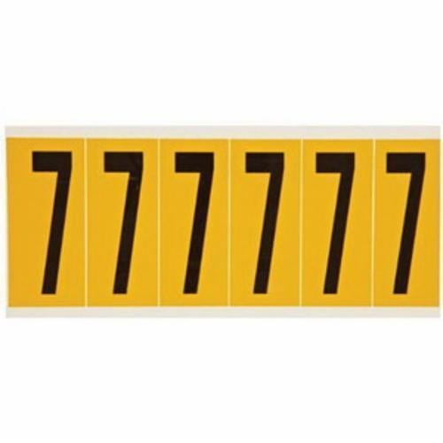 BRADY Brady 3440-7 Repositionable Vinyl Number Label 2 in Card of 10 Labels