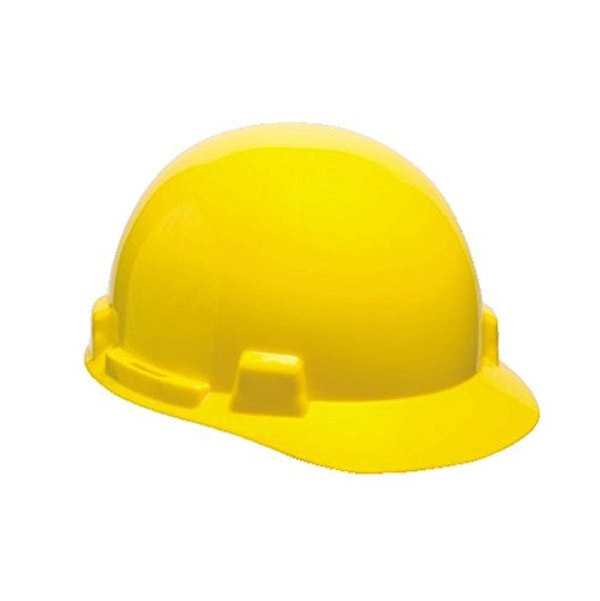 MSA 10074069 SmoothDome Cap Style Safety Hard Hat Fas-Trac III Polyethylene Yellow