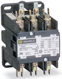 Schneider Electric 8910DPA93V09 3-Pole 90 Amp Contactor for HVAC, Refrigeration, and Industrial Applications