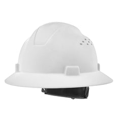 Jackson Safety 20820 Advantage Series Full Brim Hard Hat 4-Point Rapid Dial Suspension White Large