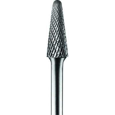 Pferd 25162 Carbide Taper/Radius Bur Bit 1/2Dia x 1 1/8L Cut 1/4 Shank Alt Diamond