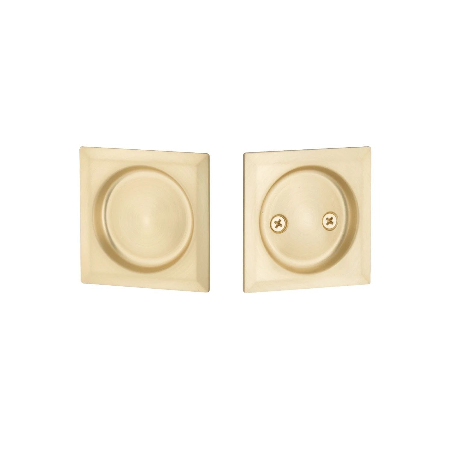 EMTEK Emtek EETPDSQU62SB Square Pocket Door Lock Satin Brass