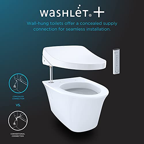 Toto CWT4263084CMFG#MS AP Wall-Hung Elongated Toilet and Washlet C5 DuoFit In-Wall Dual-Flush Tank System