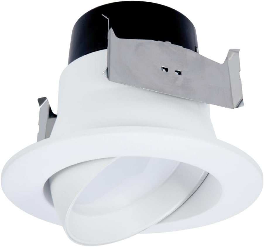 Halo LA4069301EWH 4 in Aperture All Purpose Integrated Retrofit LED Downlight, LED Lamp, 120 VAC, Aluminum/Steel Housing