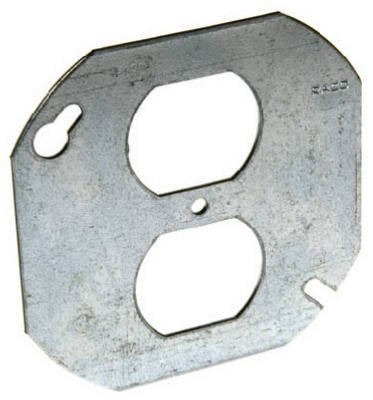 Raco 731 4 Octagon Cover, Flat, Duplex Receptacle