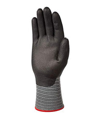 Showa 381L-08 Lightweight Breathable Oil Resistant Nitrile Coated Work Gloves Large Pack of 12 Gray