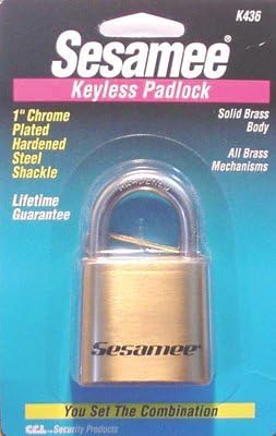 CCL K0437 Sesamee Keyless Padlock 5/16 in Diameter 2-1/4 in Length Brass