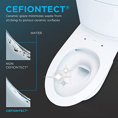 TOTO MS646124CEMFGN#01 Aquia IV 0.9 gpf/1.28 gpf Elongated Dual Flush One Piece Toilet in Cotton