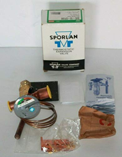 Sporlan FVE1C Thermostatic Expansion Valve R22 1 Ton 3/8 MFL x 1/2 MFL Flare Medium Temperature