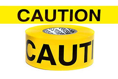 Presco B3102Y16 3 inches x 1000 feet 2 mil Yellow Caution Hazard Warning Barricade Tape