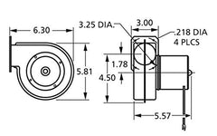 Fasco A071 Centrifugal Blower With Sleeve Bearing 115V 70 CFM