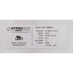 Hydro Quip CS800-A2 Control 115v 1.1kW GFCI Cord