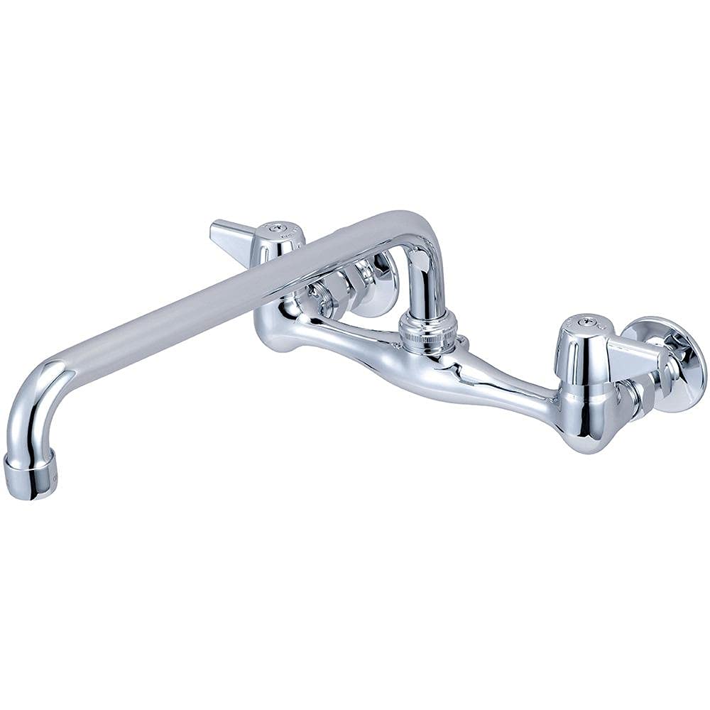 Central Brass 0047-UA3 Two Handle Wallmount Kitchen Faucet in Chrome