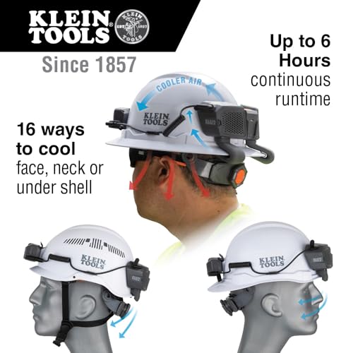 Klein Tools 60155 Cooling Fan for Hard Hat, USB Rechargeable