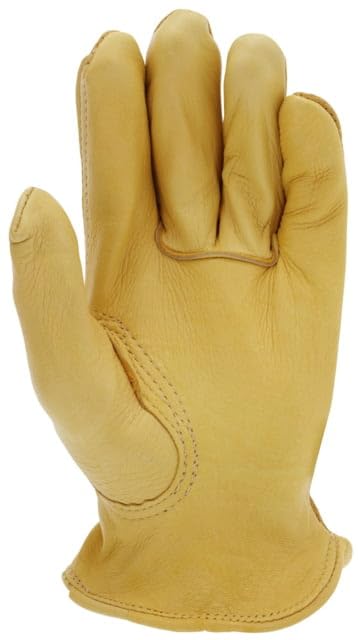 MCR Safety 3505L Regular Grade Deerskin Leather Palm Gloves Large 12-Pack