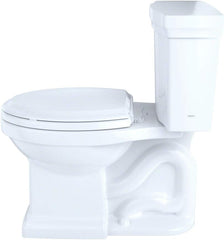 Toto CST404CEFG#01 Promenade II Two-Piece Elongated 1.28 GPF Universal Height Toilet with CeFiONtect Cotton