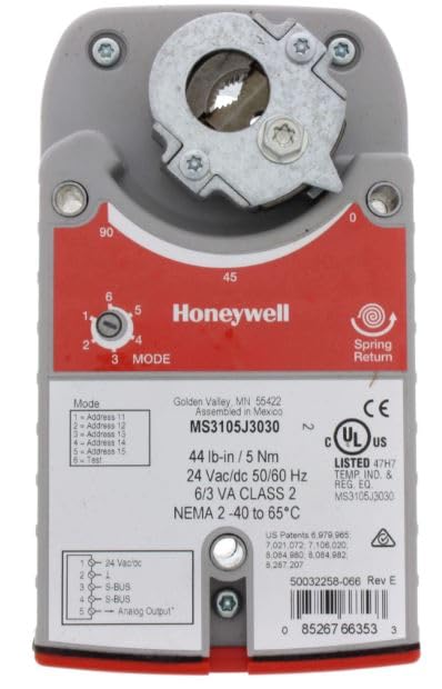 Honeywell MS3105J3130 Direct Coupled Damper Actuator Spring Return