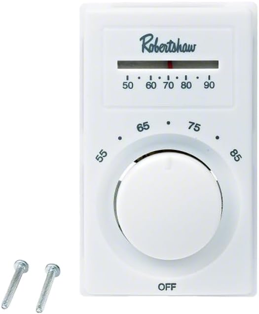 Robertshaw 802 Line Voltage Thermostat with Double-Pole Single-Throw Switch Heat Only